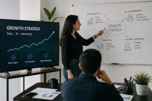 قدم دهم: چطور کسب‌وکار آنلاین خودمان را رشد دهیم؟ (Growth Strategy در عصر داده، AI و بازاریابی مدرن)